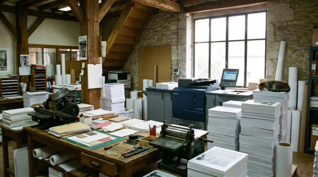 Atelier d impression vu de l interieur