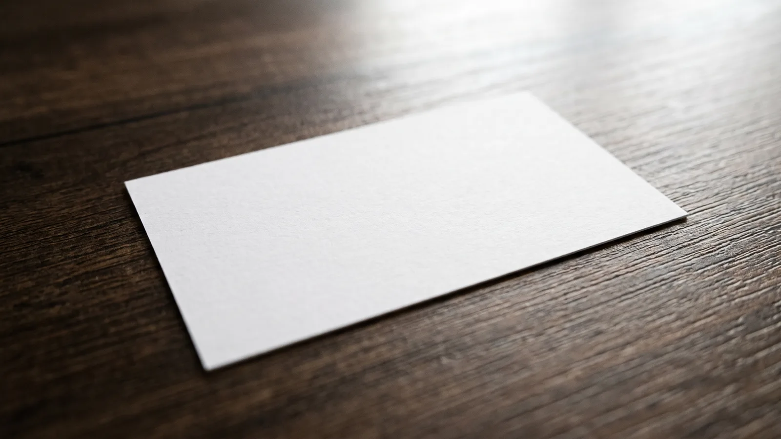 Carte de visite vierge, composition minimale